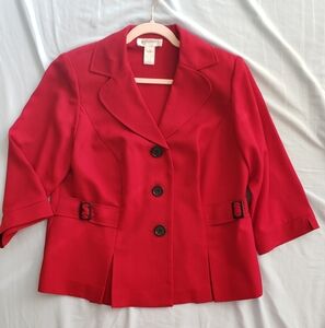 Tailored Shoulder Pads Classic Blazer Suit Jacket With Notch Lapel Vintage Look